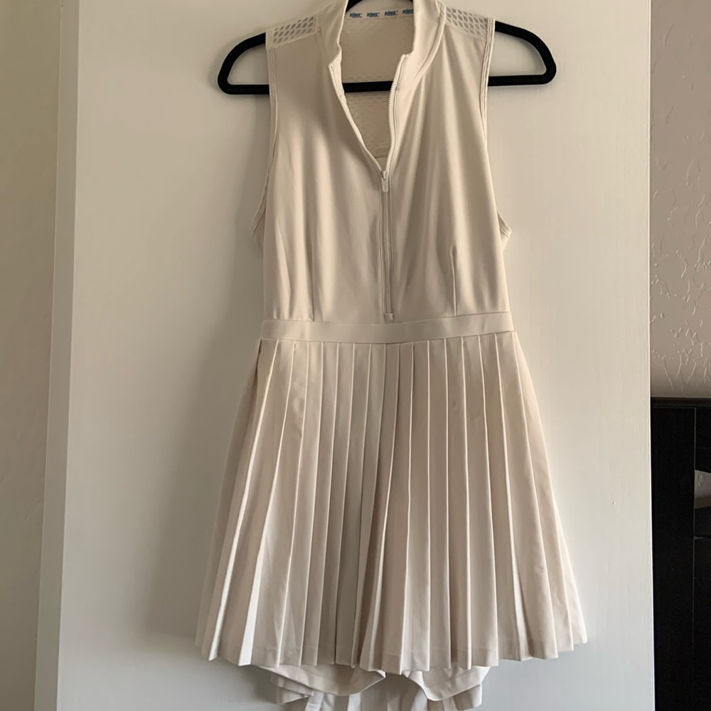 Prince Pickleball Women’s Zip-Front Pleated Dress - Cream